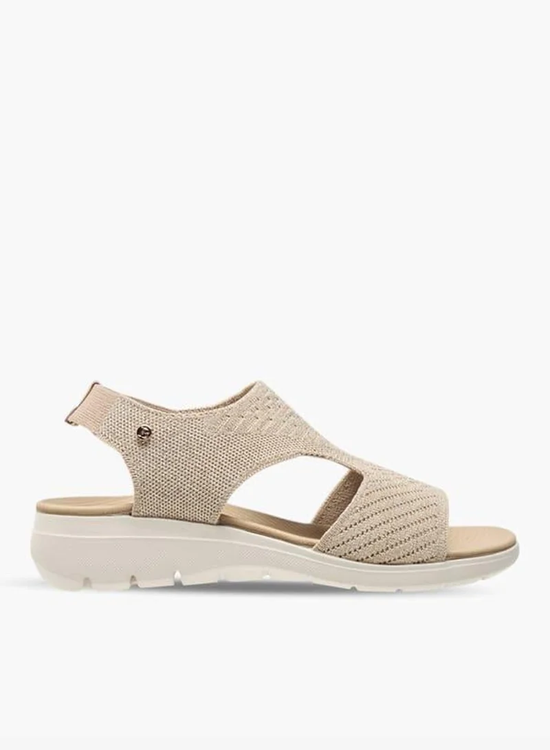 Flora Bella Textured Strap Comfort Sandals With Wedge Heels