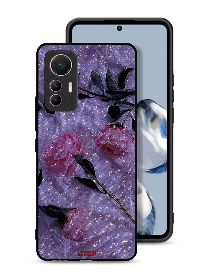 Tolwak غطاء حماية لهاتف Xiaomi 12 Lite بنقشة الورود اللامعة - Image 1