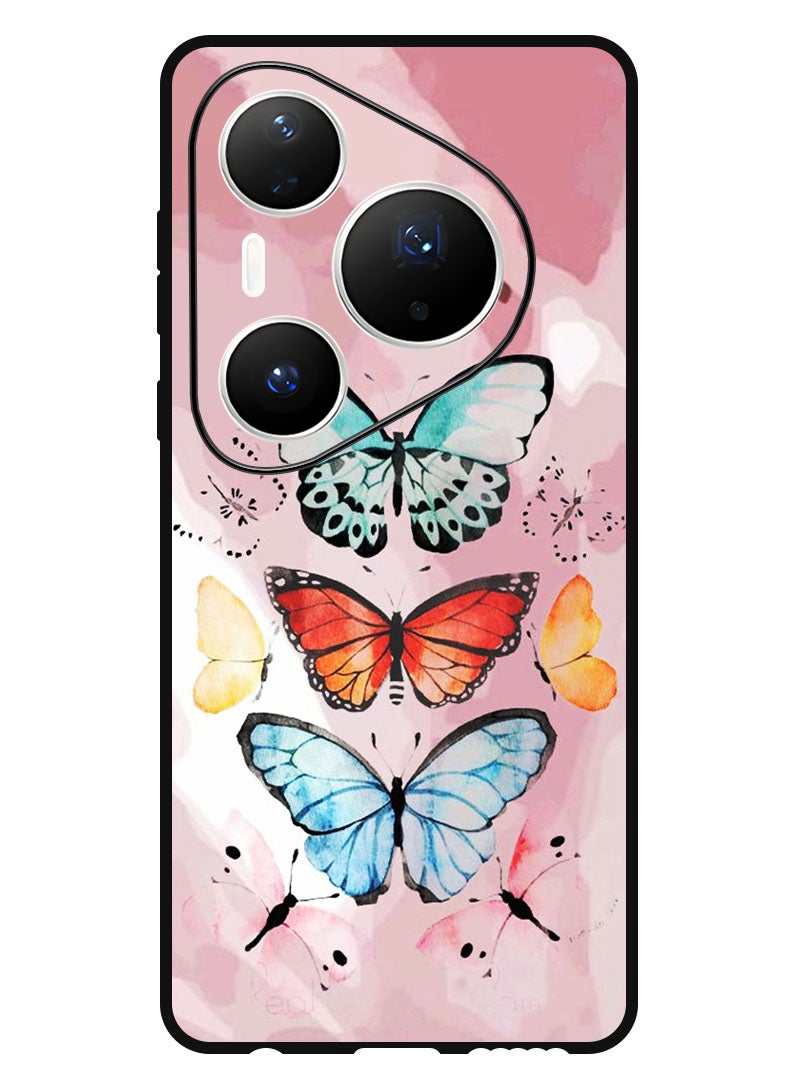 Theodor Case Compatible with Huawei Pura 80 Pro Plus 6.8 Inch Protection Shockproof Bumper Cover Butterflies (2) - Image 1
