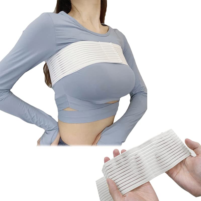 KimDaro High-Impact Breast Support Band,No-Bounce,Post Surgery Bra Strap,Adjustable Extra Sports Bra, Large Breast Stabilizer Band (white) - Image 1