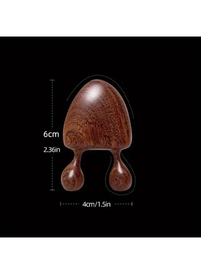 1 قطعة مساج وجهي من خشب الصندل الطبيعي لجناح الأنف والضغط على نقاط الوجه بالكامل - Image 4