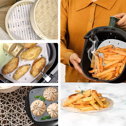 Oddy Uniwraps Ecobake Non-Stick Baking Paper for Steamer,Airfryer&More-Perforated,7 Inch Square,120 Pcs(White),170 mm - Image 3