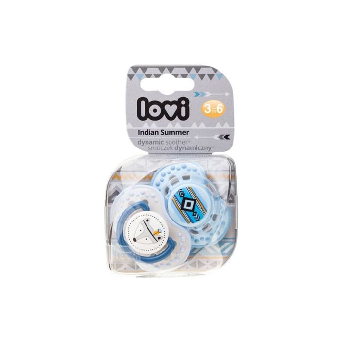 Lovi Dyn Soother Silicone 3-6m 2pcs Indian Summer Boy