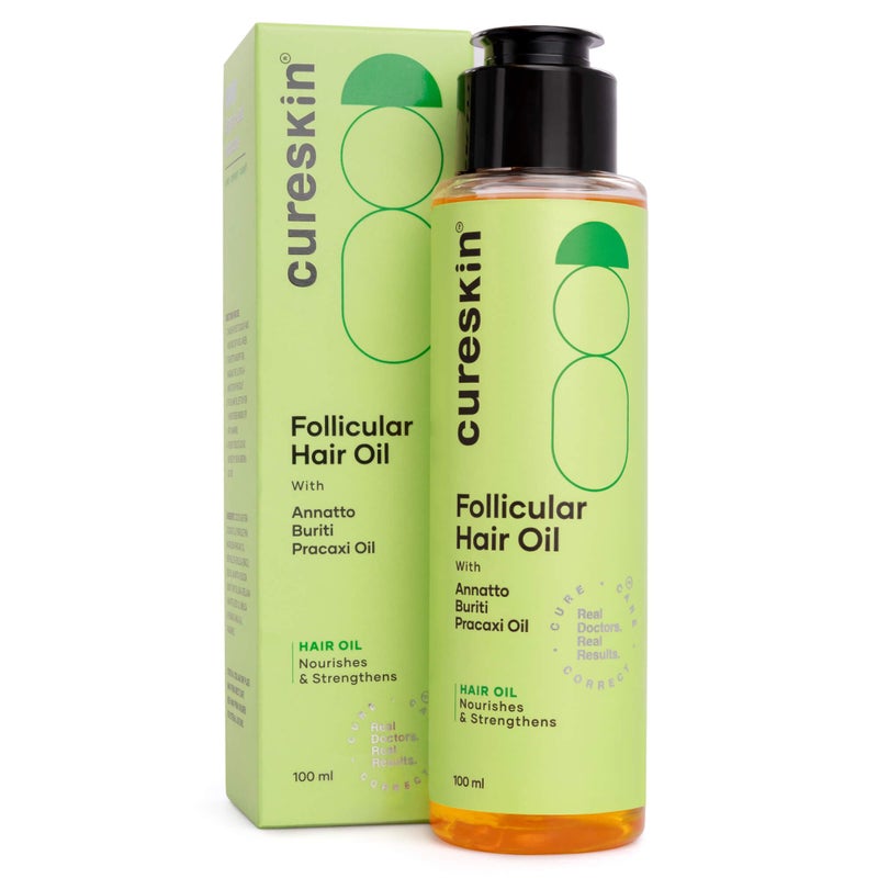 Cureskin Follicular Hair Oil with Coconut Pracaxi Buriti Annatto Oils Lightweight Scalp Hair Oil for Dry Hair Scalp Nourishes Softens Adds Shine 338 fl oz 100 ml - Image 3