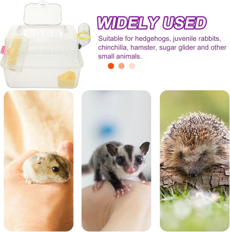 Artibetter Hamster Cage with Panoramic Skylight Portable Small Pet Carrier Travel Case Nursery House for Hamsters and Mice - Image 3