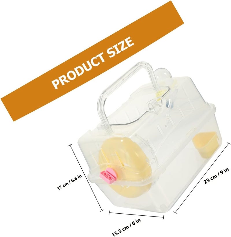 Artibetter Hamster Cage with Panoramic Skylight Portable Small Pet Carrier Travel Case Nursery House for Hamsters and Mice - Image 2