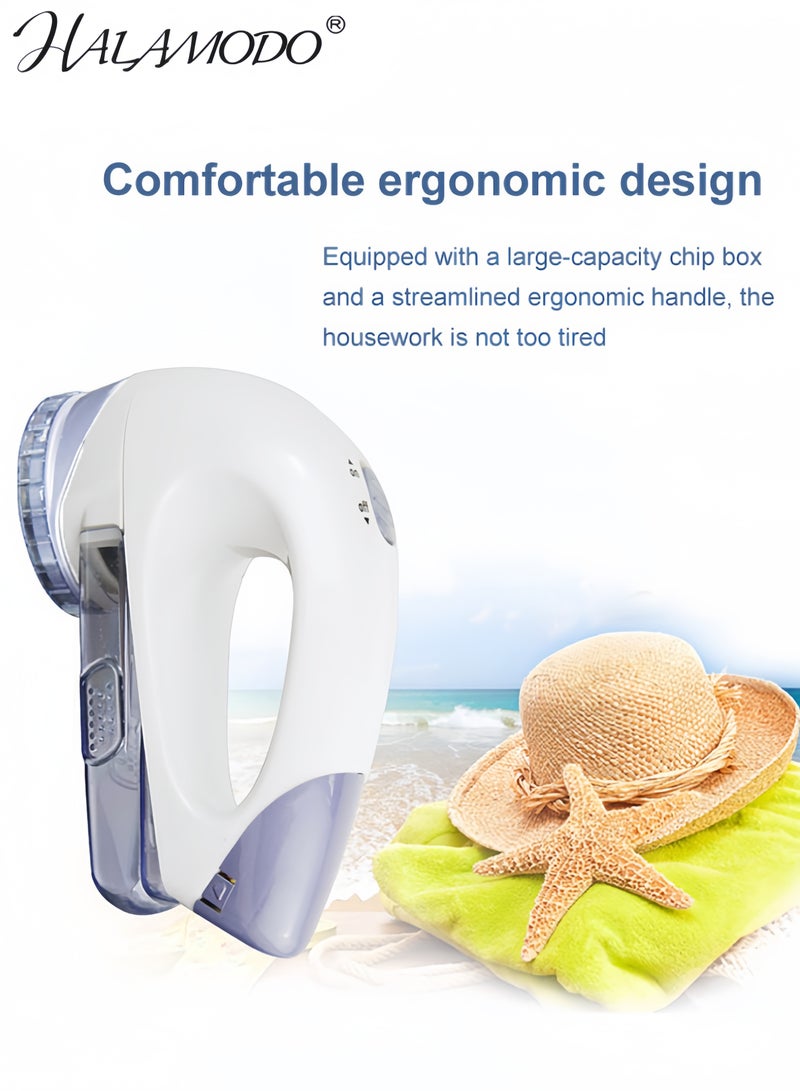 هالامودو مزيل وبر كهربائي من القماش أبيض أزرق ١٦×١١.١×٧ سم - Image 5