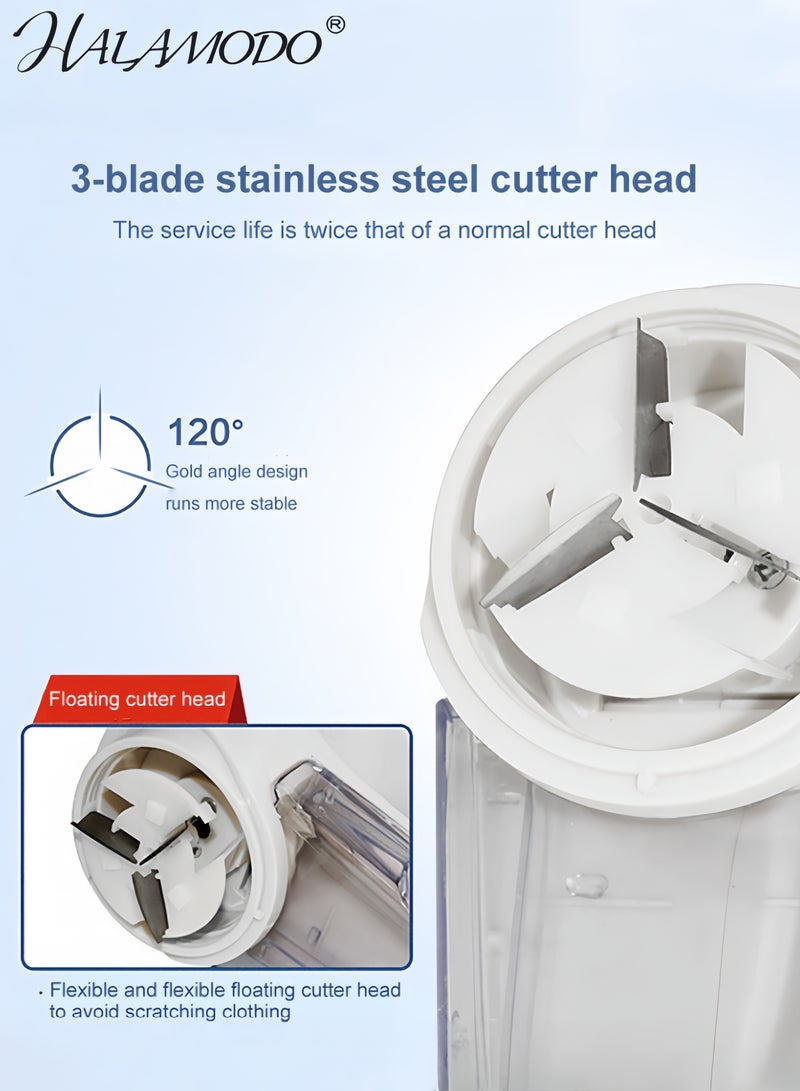 هالامودو مزيل وبر كهربائي من القماش أبيض أزرق ١٦×١١.١×٧ سم - Image 3