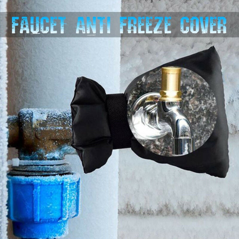 Outdoor Faucet Cover Sand Yellow Waterproof Oxford Cloth With Silk Wool Insulation - Freeze & Rust Protection Faucet Sock for Cold Weather Outdoor Plumbing Accessories - Image 2