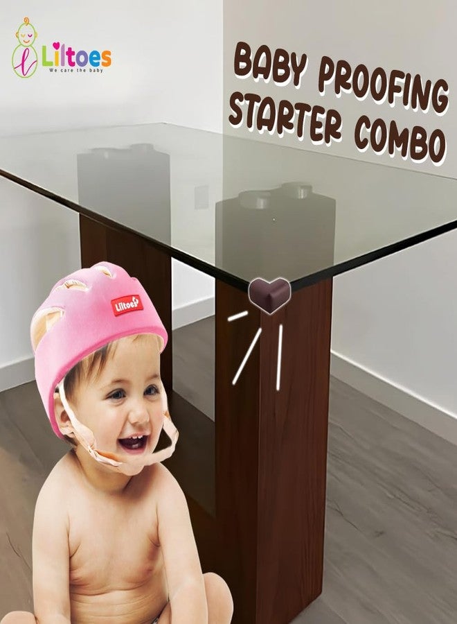 Liltoes Baby Safety Products Combo | LILTOES Baby Head Protector + Edge Guard for Safety of Kids 6M to 3 Years | Baby Safety Helmet with Corner Guard Protection (Pink+Corner) - Image 2