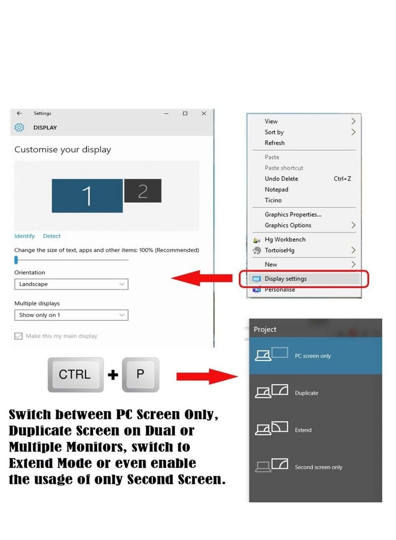 Excefore HDMI 2.1 Converter Adapter, HDMI Male to Male Converter Adapter, Support 8K 60hz HDTV, Suitable for Laptop, PC, Monitor, TV - Image 3