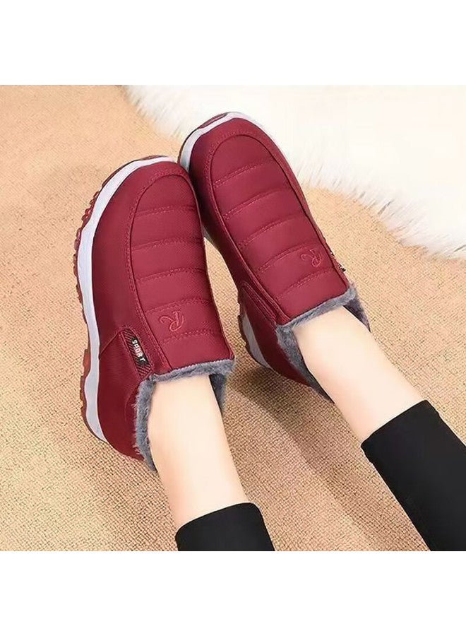Footoppo Slip-on Canvas Shoes For Women Summer Middle-aged And Elderly Beijing Style Breathable Soft Sole Comfortable Walking Shoes For Grandma And Mom