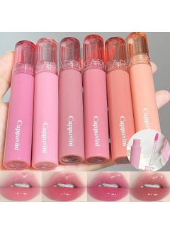 LuckNest 6 Colors Glasting Color Gloss LipPlumping Glossy Natural Color Longlasting NonSticky Lightweight Moisturizing Natural Makeup Lip Lipstick Glowy Tint for Daily 