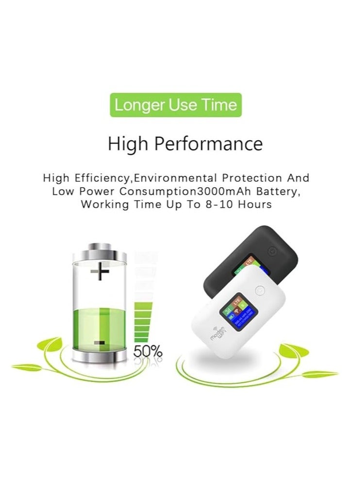 general Router WiFi 4G Portable Wireless Mini Modem Outdoor Hotspot 150mbps Pocket Mifi SIM Card Slot Repeater 3000mah (Asia Version: B1/B3/B5/B8/B38/B39/B40/B41) - Image 4
