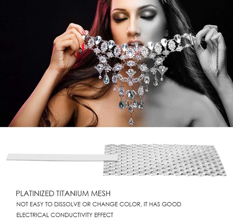 woobles Platinized Mesh, Titanium Platin Anode Jeweler Making Tool Rhodium Jewelry Plating Plater Tool Mesh with Handle Jewelry Plating Tool Meshes for Plating Machine Anodes Grid - Image 3