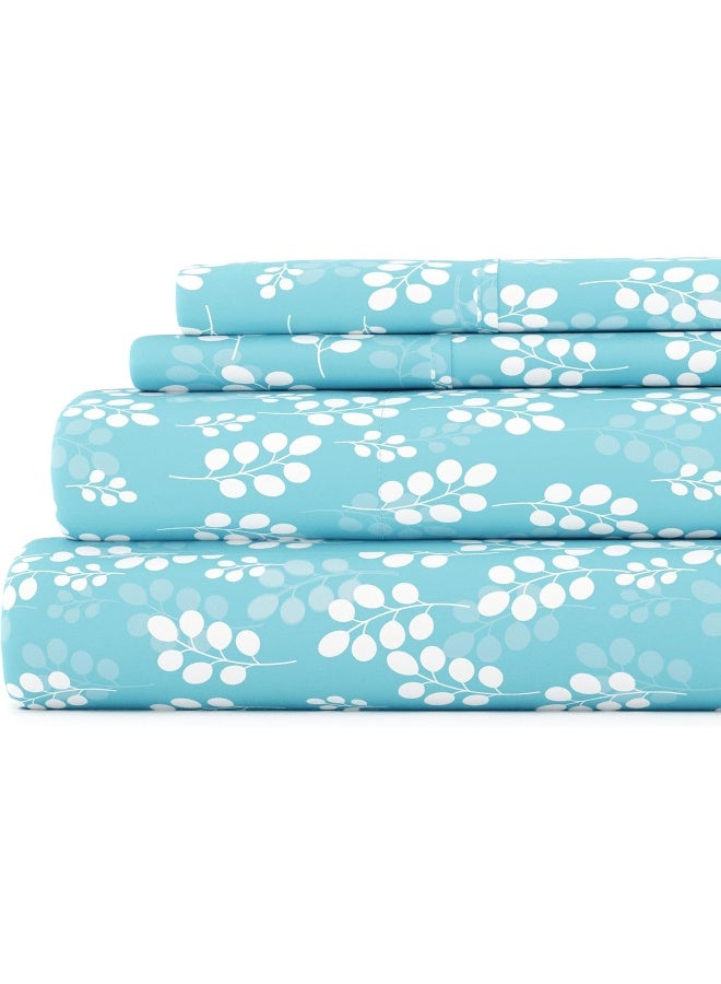 Linen Market 4 Piece Sheet Set Patterned, California King, Wheatfield Pale Blue - Image 1
