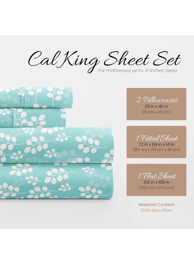 Linen Market 4 Piece Sheet Set Patterned, California King, Wheatfield Pale Blue - Image 2