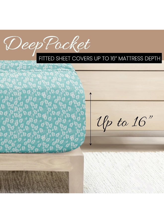 Linen Market 4 Piece Sheet Set Patterned, California King, Wheatfield Pale Blue - Image 5
