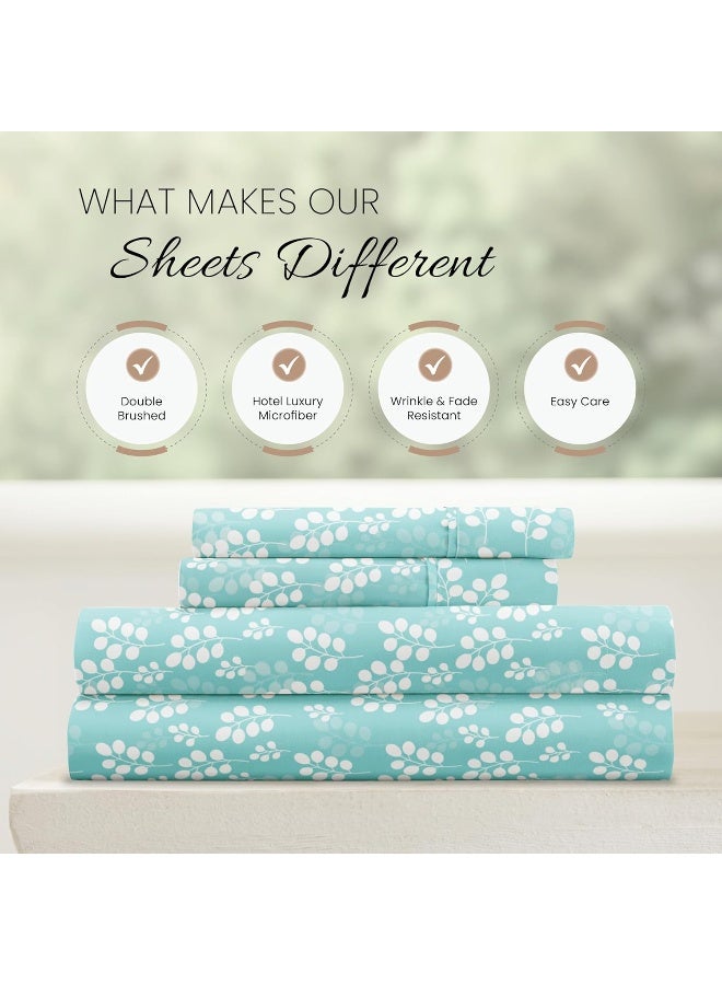 Linen Market 4 Piece Sheet Set Patterned, California King, Wheatfield Pale Blue - Image 4