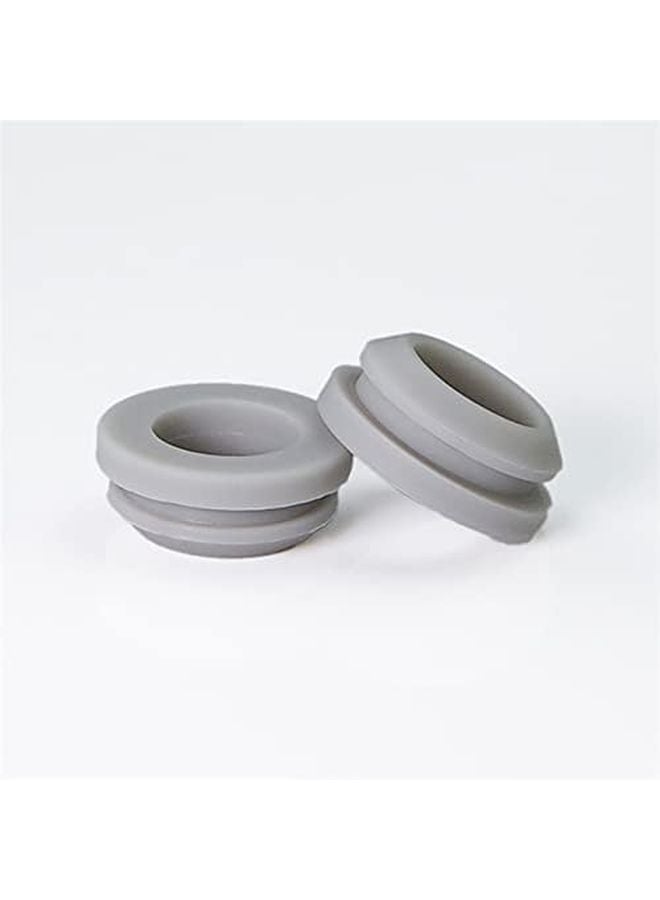 Snap On Grommet Plugs 12 5mm Hole 9 5mm 10 Pcs Gray Silicone Cable Wiring Protector - Image 1