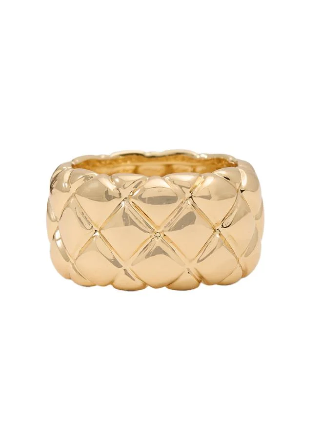 Quiltie Ladies Gold Ring