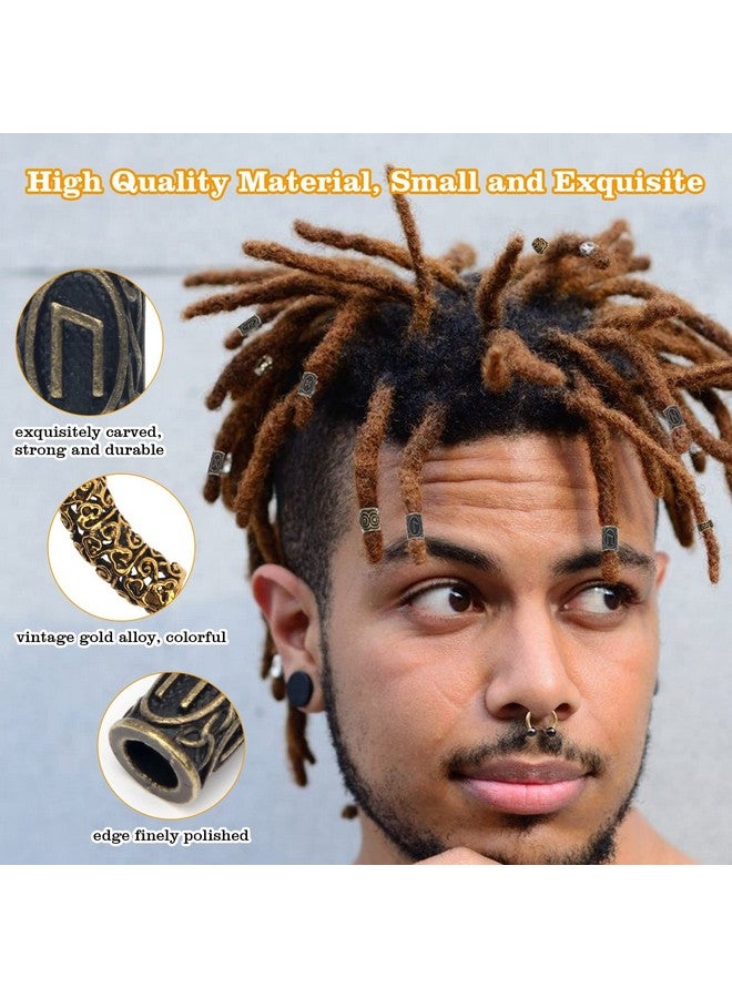 Anglekai 110 Pcs Viking Beard Beads Anglekai Gold Hair Accessories For Viking Hair Beads Beard Braiding Kits For Men And Women - Image 4