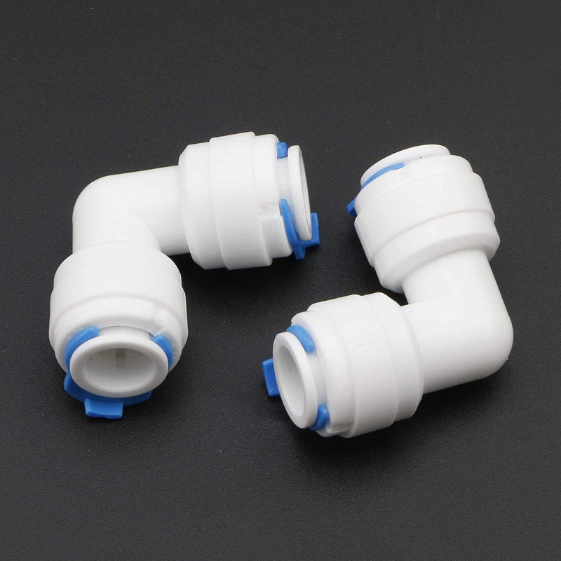 KRPLUS Imported RO Fitting 14 Inch OD Quick Connect Push in to Connect for RO Water Reverse Osmosis System Water Tube Fitting Set of 20 Ball ValveTIL Elbow Connector For Water Purifier White - Image 5