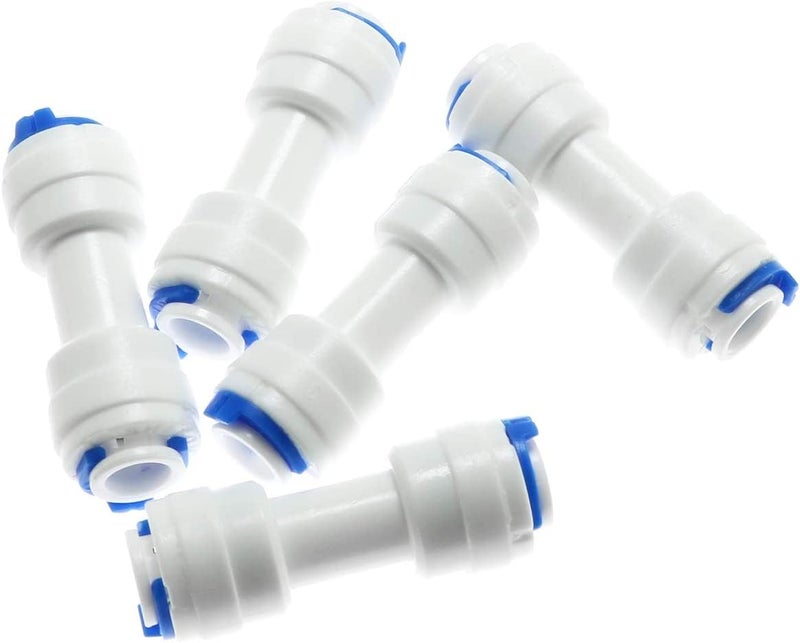 KRPLUS Imported RO Fitting 14 Inch OD Quick Connect Push in to Connect for RO Water Reverse Osmosis System Water Tube Fitting Set of 20 Ball ValveTIL Elbow Connector For Water Purifier White - Image 2