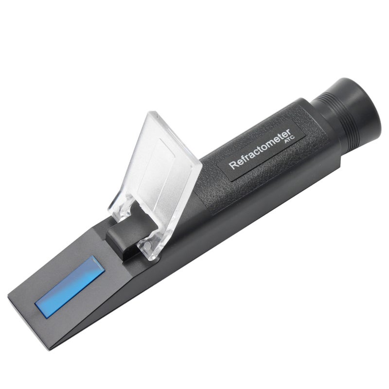 Car Antifreeze Refractometer: Portable Size Premium Material - Quality Imported Prism With Cover, Digital Display 5 Waterlines, Calibration Knob, Adjustable Focal Point for Battery Liquids Ethylene Gl - Image 1