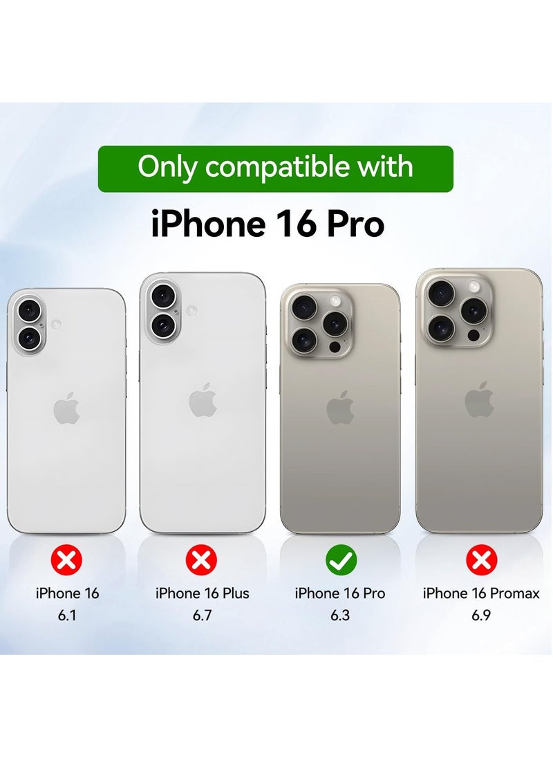 Denx Magnetic Matte Case for iPhone 16 Pro Compatible with MagSafe, Plating Luxury Cover, Matte Soft TPU Shockproof Protective Phone Case, Compatible with iPhone 16 Pro (Desert Titanium)  - Image 2