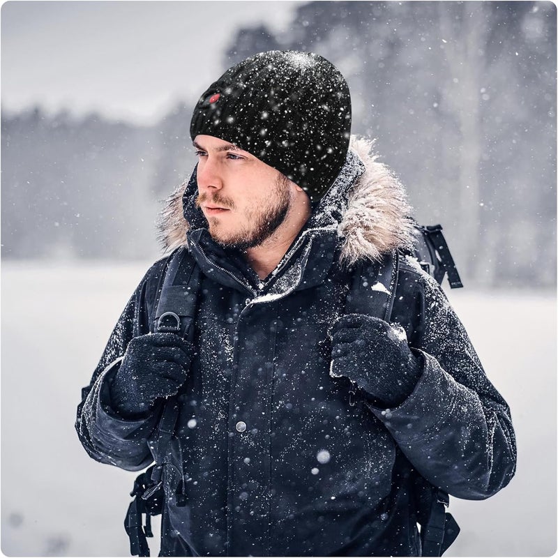 SVPRO Battery Heated Beanie Hat - Rechargeable Warm Winter Cap - Image 4