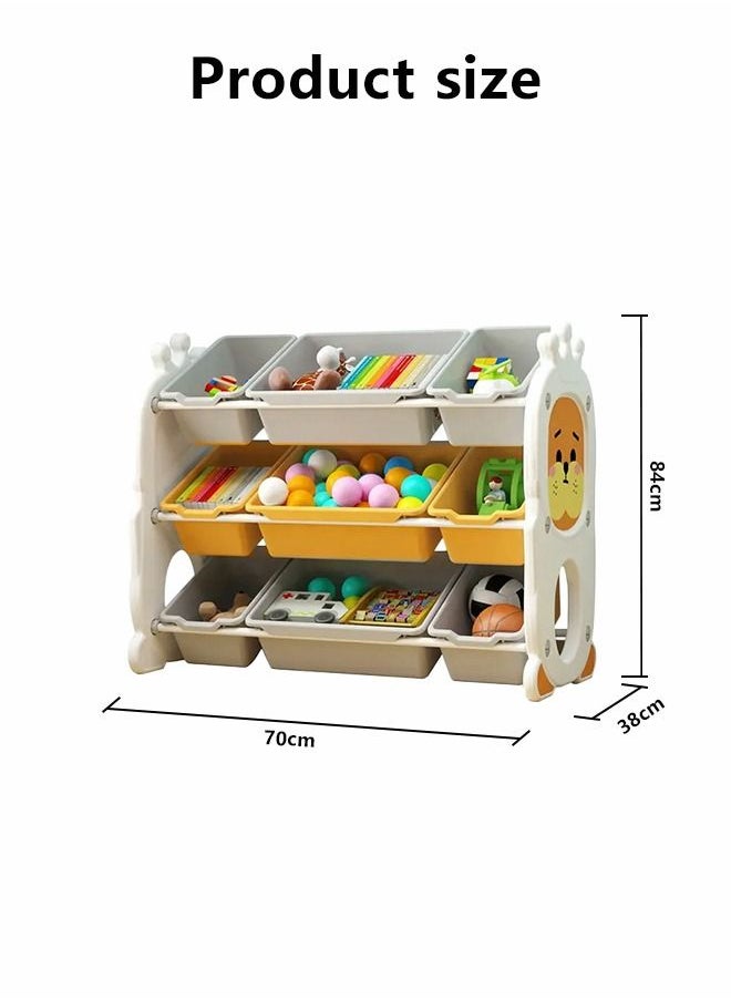 JSAITOYS Multi-layer Classification Plastic Kids Toy Storage Box Colorful Home Chest Toy Storage Organizer Shelf Rack  - Image 2