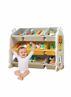 JSAITOYS Multi-layer Classification Plastic Kids Toy Storage Box Colorful Home Chest Toy Storage Organizer Shelf Rack  - Image 3