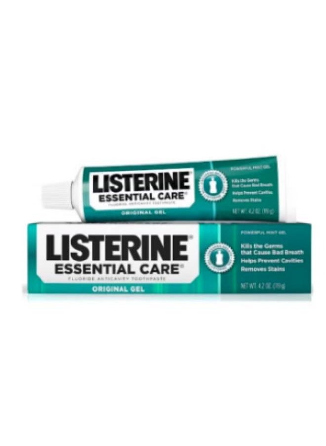 Listerine 2 Piece Set Essential Care Toothpaste Powerful Mint Gel 2X119 G  - Image 3