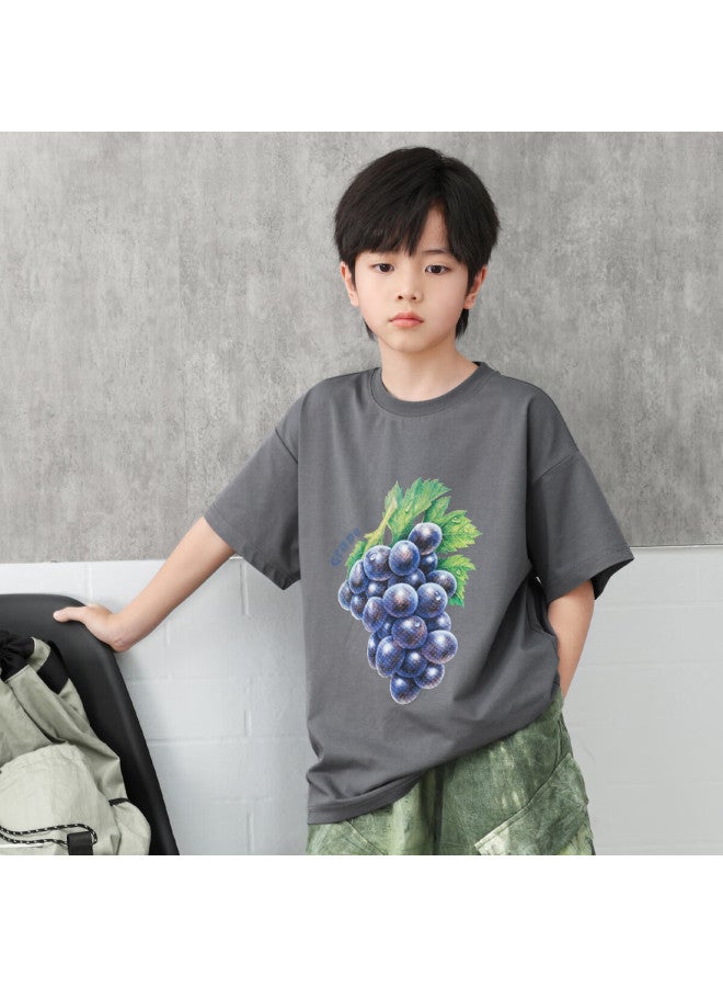 Luson Chen Dazhu Uni Short Sleeve T-shirt Xinjiang Cotton Summer New Cool Feeling Half Sleeve Boys Big Kids Top - Image 3