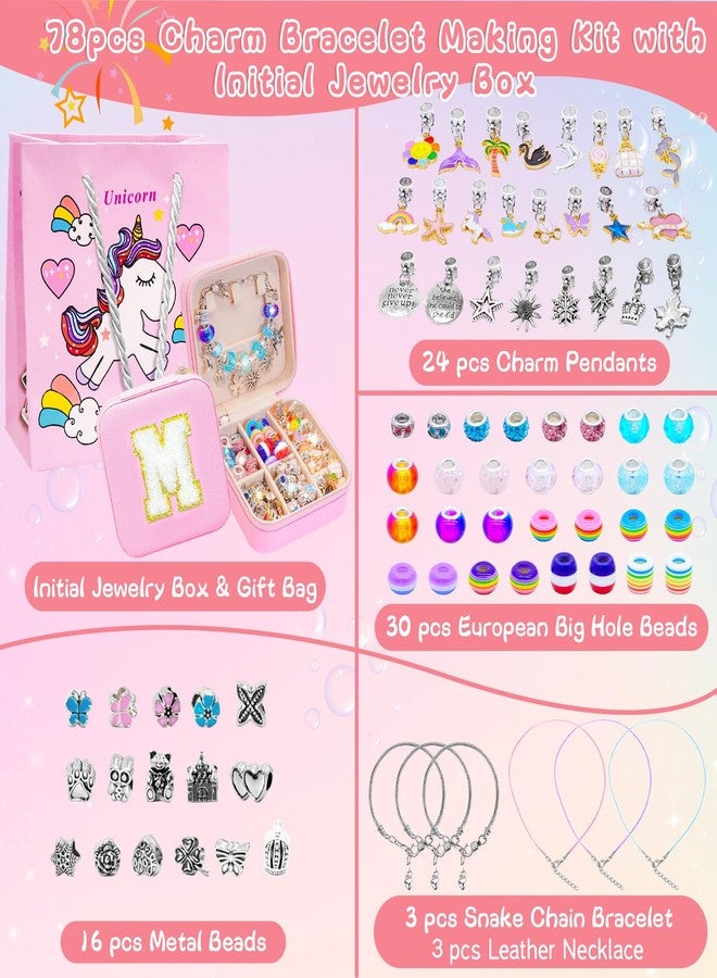 SUREHOME Charm Bracelet Making Kit for Girls Toys Age 6-8-10 Kids Jewelry Making Kit with Box, Arts And Crafts for Girls 8-12 Birthday Gifts for 7 8 9 10 11 12 Year Old Girl Christmas Trendy Stuff - K - Image 2