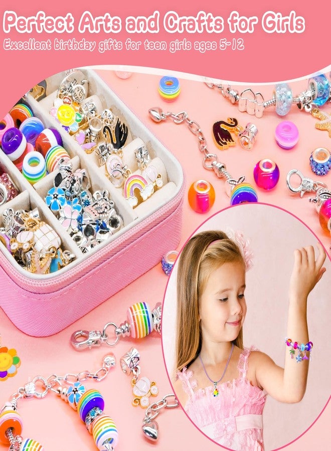 SUREHOME Charm Bracelet Making Kit for Girls Toys Age 6-8-10 Kids Jewelry Making Kit with Box, Arts And Crafts for Girls 8-12 Birthday Gifts for 7 8 9 10 11 12 Year Old Girl Christmas Trendy Stuff - K - Image 3