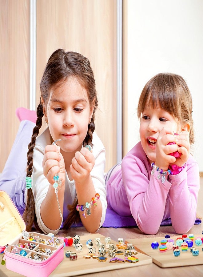 SUREHOME Charm Bracelet Making Kit for Girls Toys Age 6-8-10 Kids Jewelry Making Kit with Box, Arts And Crafts for Girls 8-12 Birthday Gifts for 7 8 9 10 11 12 Year Old Girl Christmas Trendy Stuff - K - Image 4