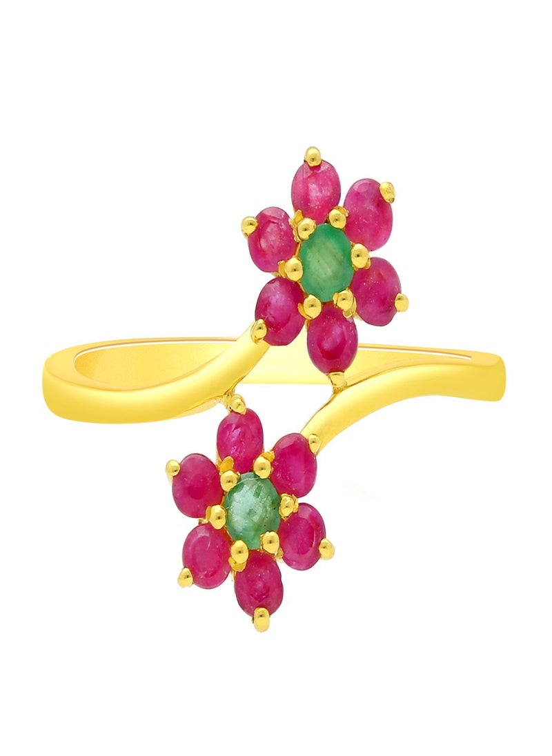Malabar Gold and Diamonds 22 Carat 916 Purity Precia Gemstone Ring PNAFNC115RN1 for Women  - Image 2