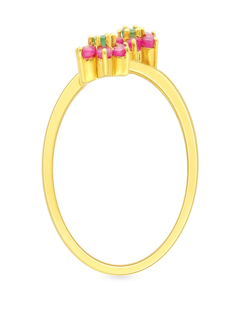 Malabar Gold and Diamonds 22 Carat 916 Purity Precia Gemstone Ring PNAFNC115RN1 for Women  - Image 3