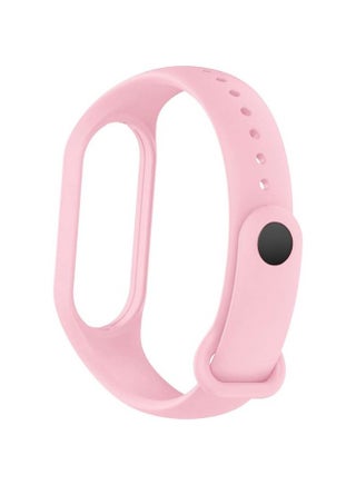 سوار معصم رياضي قابل للتعديل من السيليكون الوردي بديل لساعة Xiaomi Mi Band 7