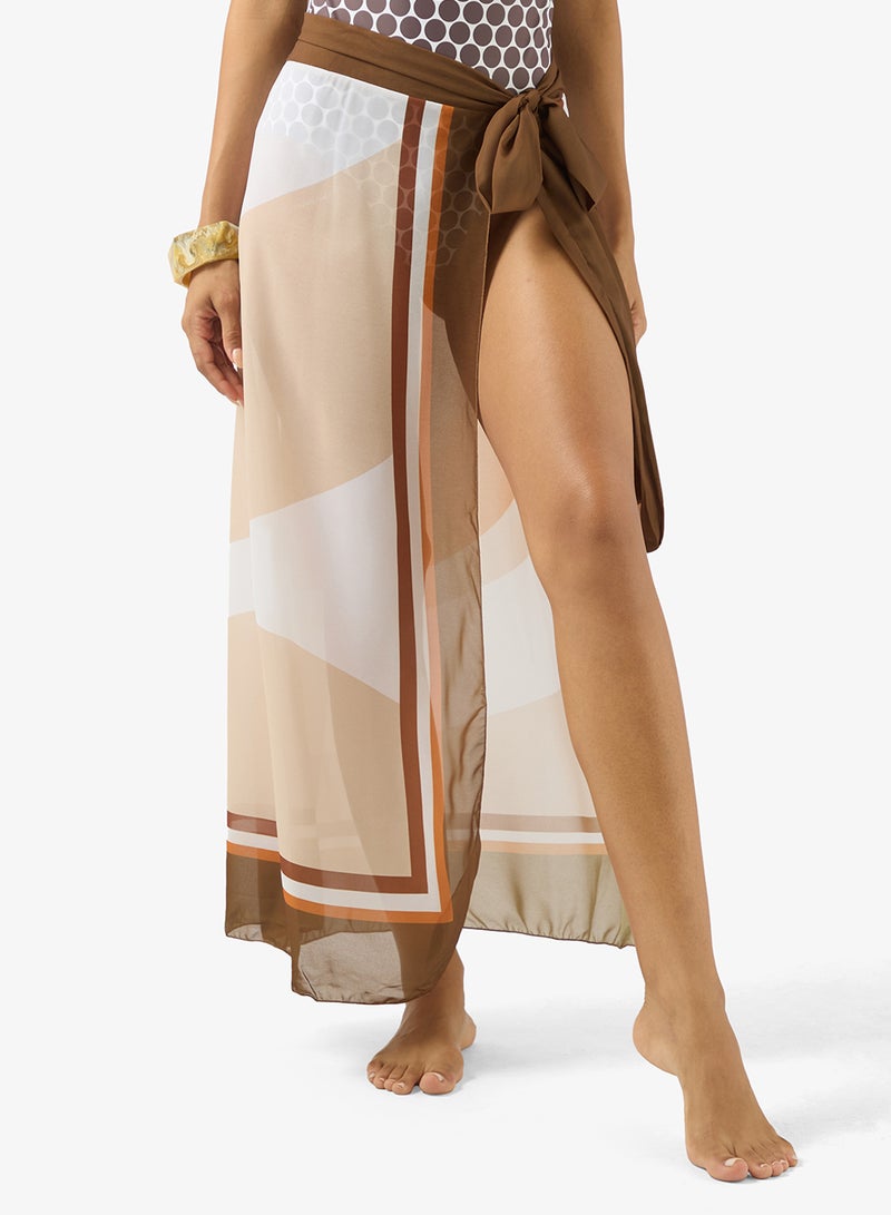 ELLA Printed Swimsuit With Sarong - Image 4