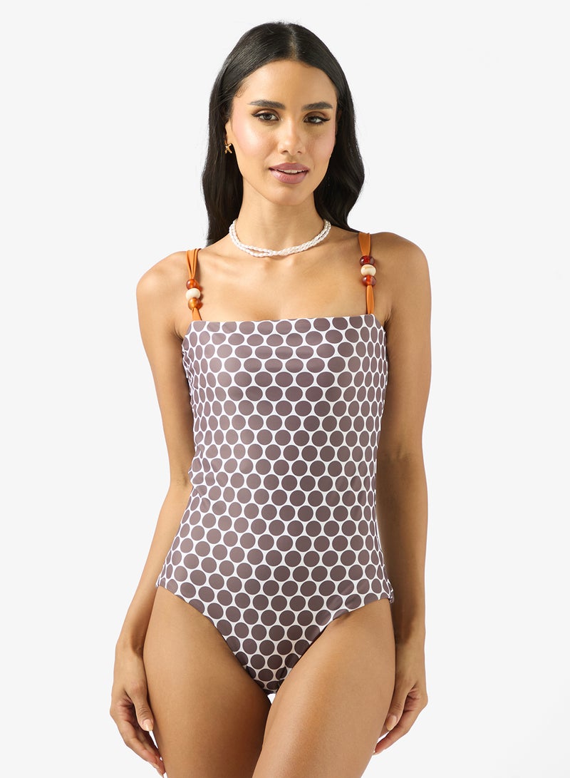 ELLA Printed Swimsuit With Sarong - Image 2