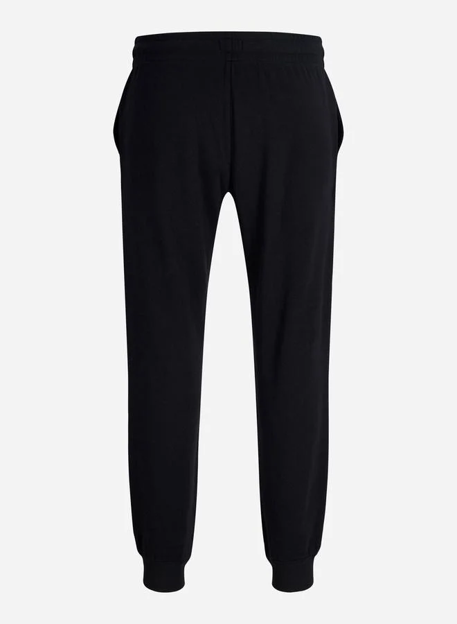 JACK & JONES Black Drawstring Waist Cuffed Joggers