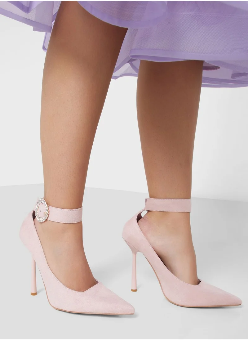 ELLA Jewelled Tie-Around  Pumps