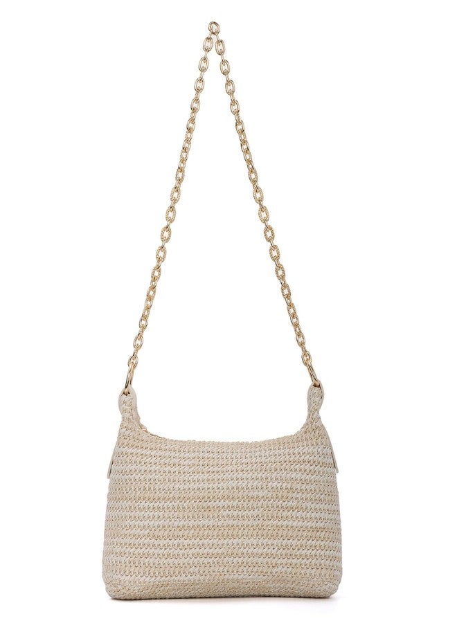 Fecialy Women Straw Shoulder Bag Woven Tote Handbag Summer Beach Bag VacationTravel Purse - Image 1