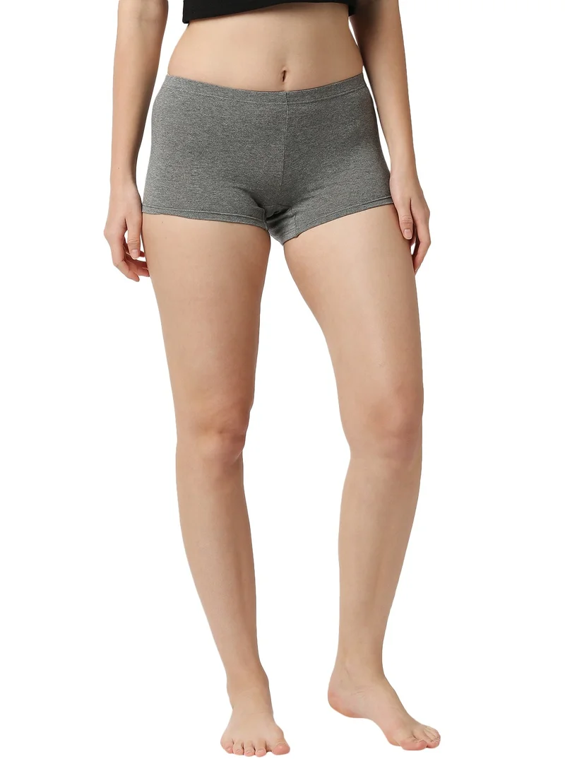 BYC Women's Boyshort Boxer Brief - Grey