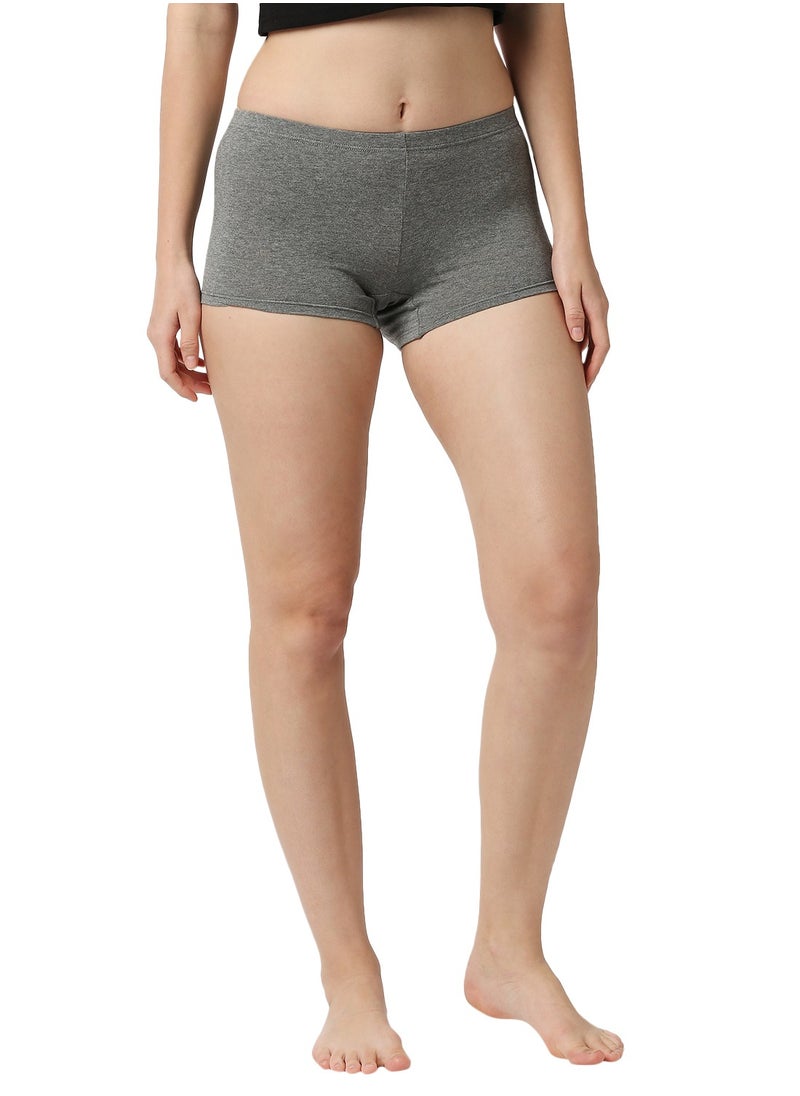 BYC Women's Boyshort Boxer Brief - Grey  - Image 4