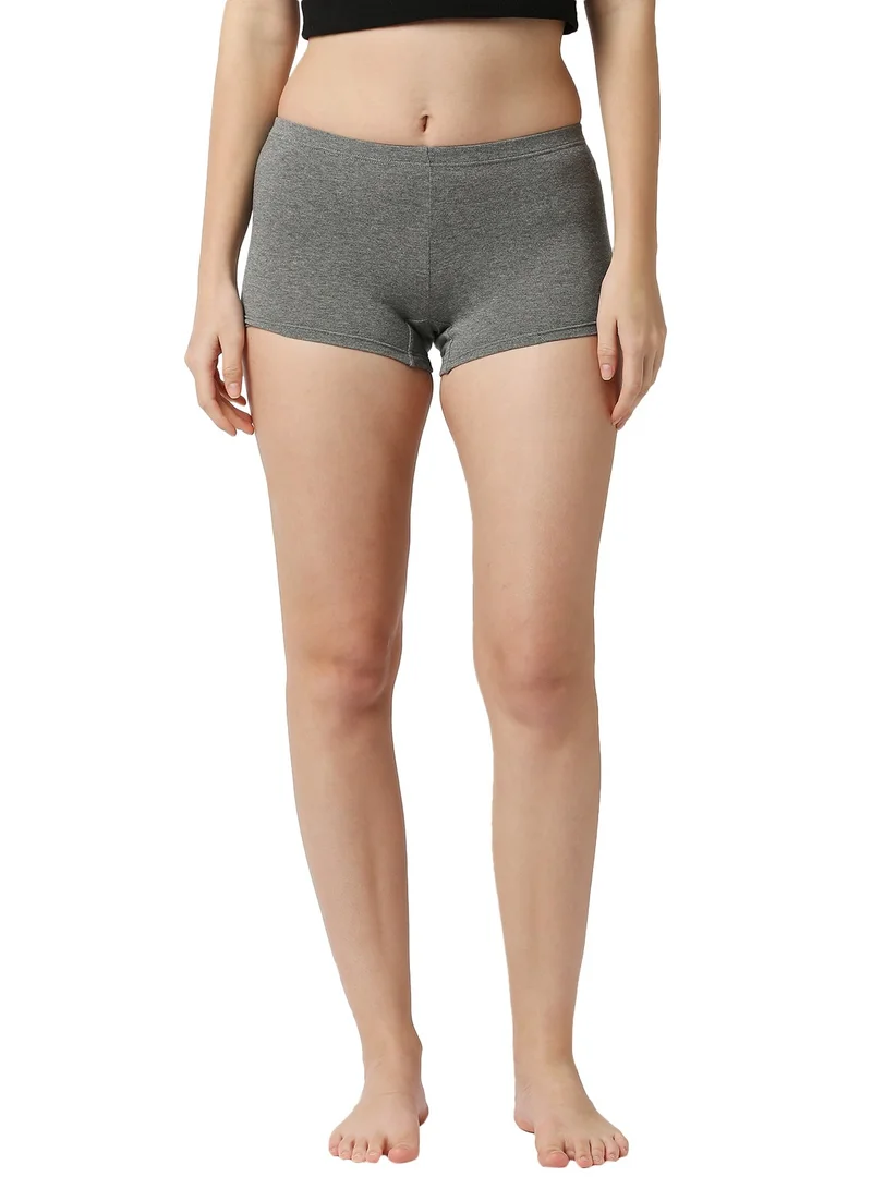 BYC Women's Boyshort Boxer Brief - Grey