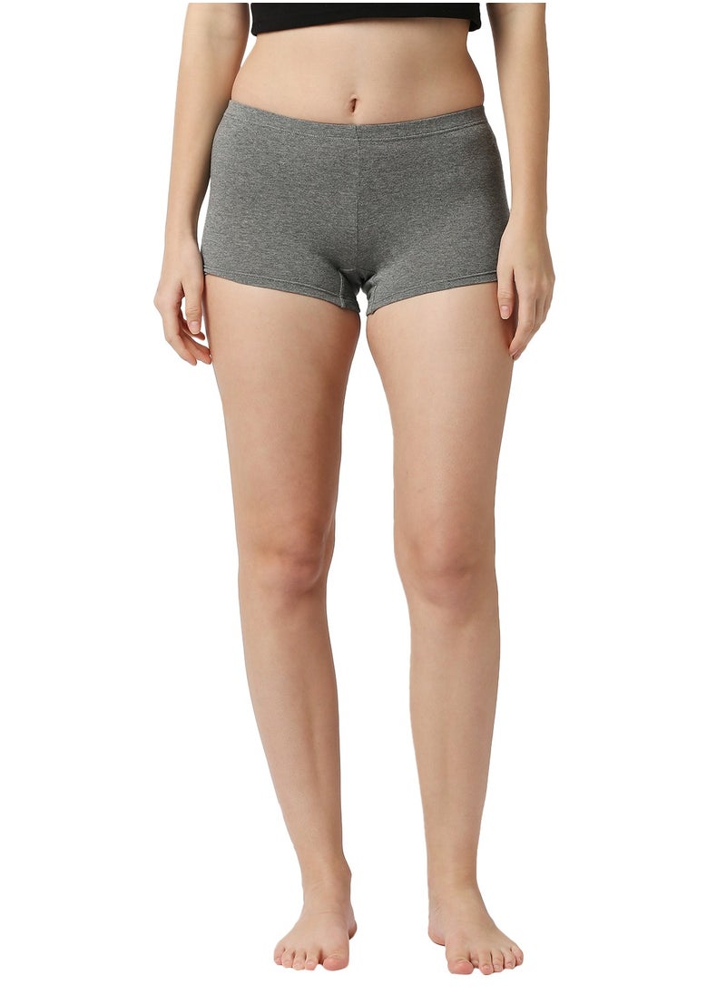 BYC Women's Boyshort Boxer Brief - Grey  - Image 3